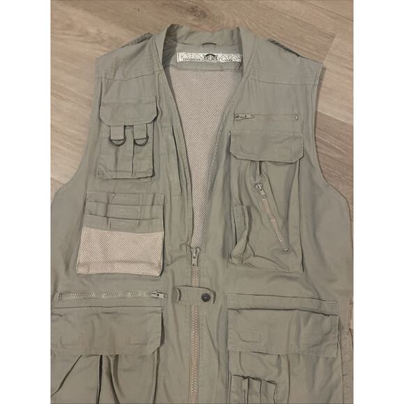 Nikoata Vest XL Mens Khaki Fishing Tackle Hunting Outdoor Camera Hiking Camp - Picture 5 of 7